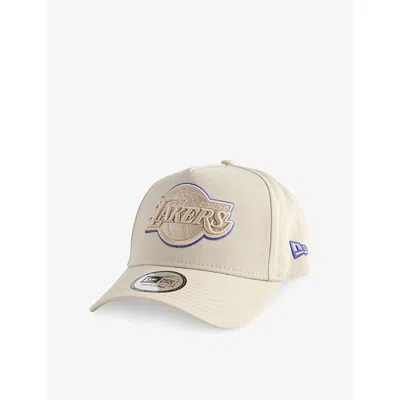 New Era Mens 9forty La Lakers Outline Cotton-twill Baseball Cap Cream