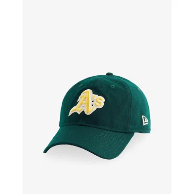 New Era Mens Dark Green 9twenty Melton Oakland Felt Cap