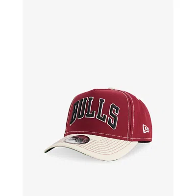 New Era Mens Dark Red 9forty A-frame City Icon Chicago Bulls Cotton Cap