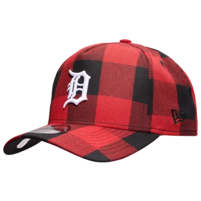 New Era Mens Detroit Tigers  Tigers Buffalo Plaid 9forty Snapback In Red/black/white