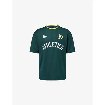 New Era Mens Green Athletics Mlb Jersey T-shirt