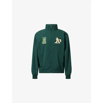 New Era Mens Athletics Mlb Woven Sports Jacket Green In Multi