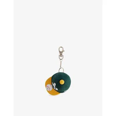 New Era Mens Green Oakland Athletics Mlb Mini Baseball Cap Key Chain