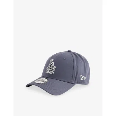 New Era Mens Grey 9forty La Dodgers Outline-camo Cotton Baseball Cap In Gray