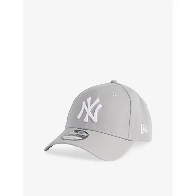 New Era Grey Logo Baseball Hat In Gray