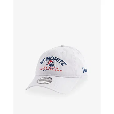 New Era Mens Grey 9twenty St. Moritz Cotton-twill Cap In White