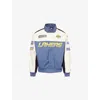 New Era Mens Multi La Lakers Embroidered-patch Cotton Jacket Xl In Blue
