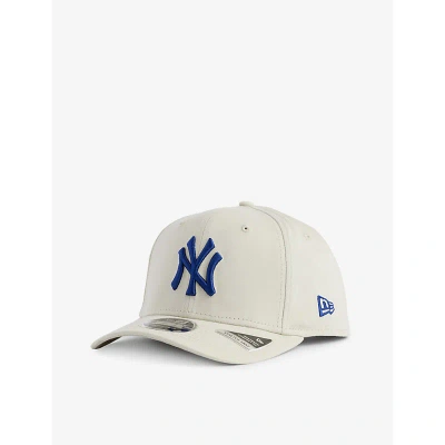 New Era Mens Light Beige 9fifty New York Yankees Brand-embroidered Stretch-cotton Cap
