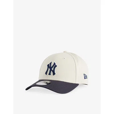 New Era Mens Light Beige 9forty New York Yankees Cotton Baseball Cap In Multi