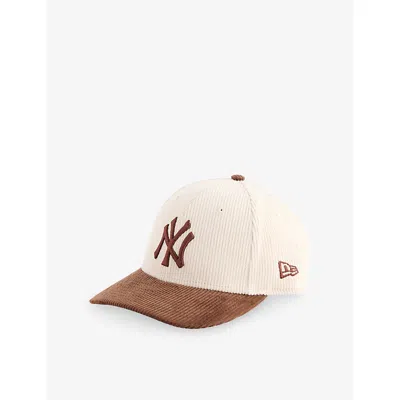 New Era Mens Light Beige 9forty New York Yankees Cotton-corduroy Cap In Multi