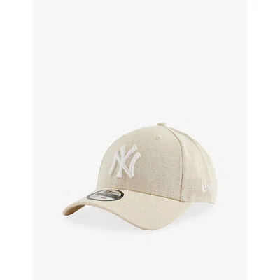 New Era Mens New York Yankees 9forty Adjustable Linen Cap Light Beige In Sand