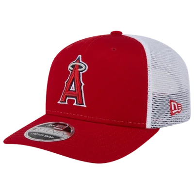 New Era Mens Los Angeles Angels  Anaheim Angels Ctn Trucker Cap In Red