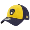 New Era Milwaukee Brewers Authentic Collection 59fifty Fitted Cap In Navy/yellow
