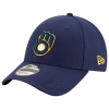 New Era Men's Navy Milwaukee Brewers 2024 Mlb Postseason Side Patch 9forty Adjustable Hat In Navy/gold