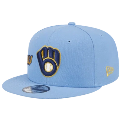 New Era Mens Milwaukee Brewers  Brewers City Connect 22 Snapback In Poweder Blue