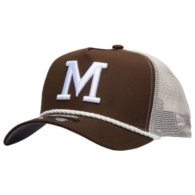 New Era Mens Milwaukee Brewers  Milwaukee Brewers 9forty Af Trucker Rope Cap In Brown