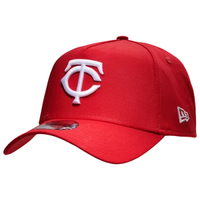 New Era Mens Minnesota Twins  Twins A Frame Adjustable Cap In White/red