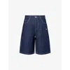 New Era Mens Mlb New York Yankees Embroidered Denim Shorts Blue In Blue