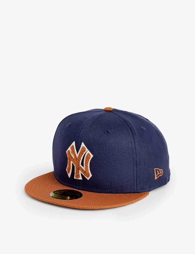 New Era Mens Navy 59fifty New York Yankees Cotton-twill Cap