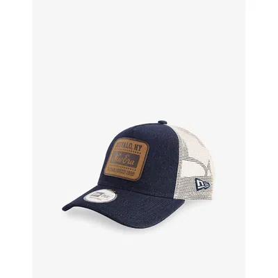 New Era Mens Navy 9forty Graphic Woven Trucker Cap In Blue