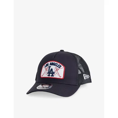 New Era Mens Navy 9forty La Dodgers Woven Trucker Cap In Blue