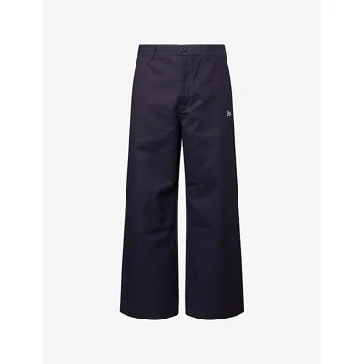 New Era Mens Navy La Dodgers Mlb Embroidered Cotton Chino Trousers In Blue