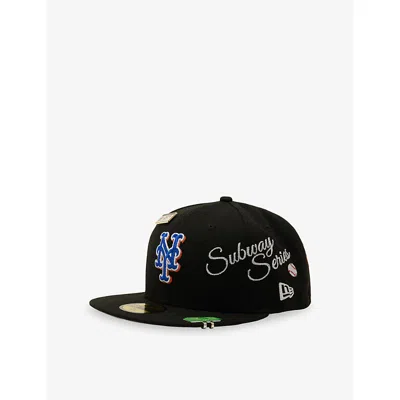 New Era Mens  59fifty Subway Series New York Mets Woven Cap In Black