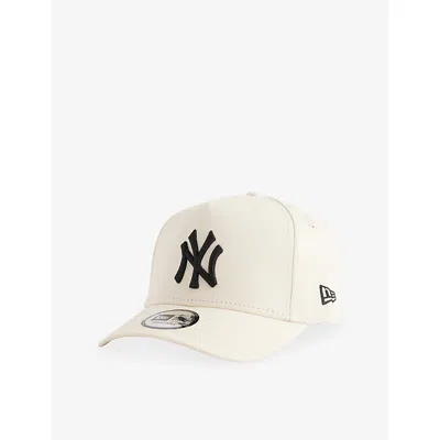 New Era Mens Light Beige 9forty E-frame New York Yankees Cotton Baseball Cap In White