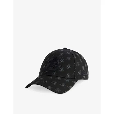New Era Mens Black Grey 9forty La Lakers Monogram Cotton Baseball Cap In Gray