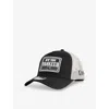New Era Mens Black 9forty New York Yankees Mlb Patch A-frame Cotton Trucker Cap
