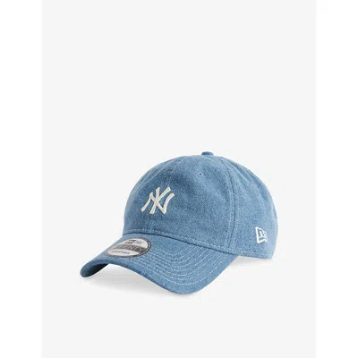New Era Mens Blue 9twenty New York Yankees Mlb Denim Baseball Cap