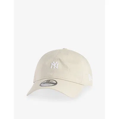 New Era Mens Cream 9twenty New York Yankees Mlb Mini Logo Cotton Baseball Cap