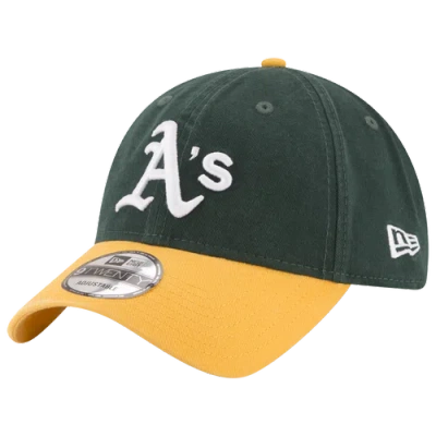 New Era Men's Green/yellow Oakland Athletics Home Authentic Collection On-field 59fifty Fitted Hat In Green/white