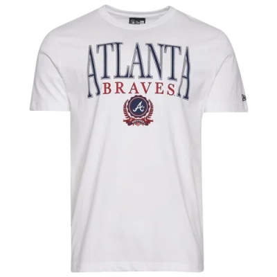 New Era Mens  Atlanta Braves Custom S/s T-shirt In White