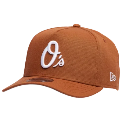 New Era Mens  Baltimore Orioles 9forty A-frame Cap In White/earthy Brown