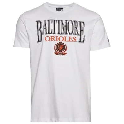 New Era Mens  Baltimore Orioles Custom S/s T-shirt In White