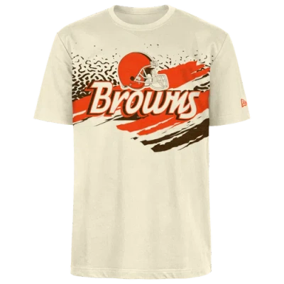 New Era Mens  Browns Fitted Short Sleeve T-shirt In Tan/multi
