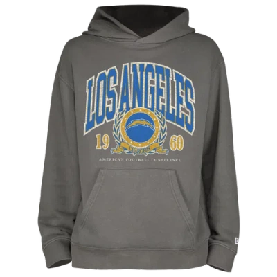 New Era Mens  Chargers Fitted Pullover Hoodie In Grey/grey