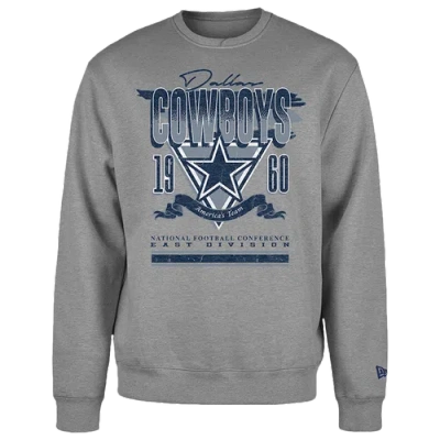 New Era Mens  Cowboys Crew Sweatshirt In Grey/grey