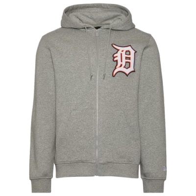 New Era Mens  Detroit Tigers Custom Full-zip Hoodie In Grey/multi