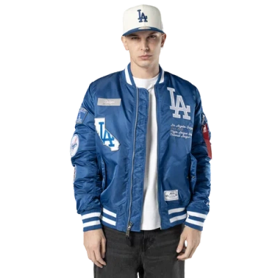 New Era Mens  Dodgers Alpha Jacket In Blue