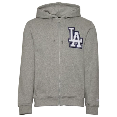 New Era Mens  Dodgers Custom Full-zip Hoodie In Grey/multi