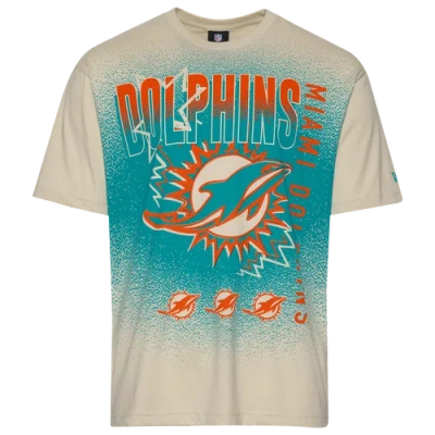 New Era Mens  Dolphins 3063 Ovs T-shirt In Brown