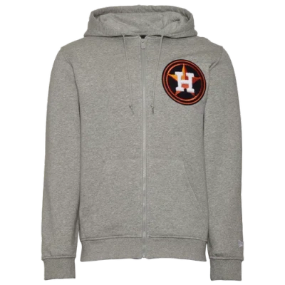 New Era Mens  Houston Astros Custom Full-zip Hoodie In Grey/multi