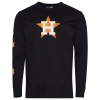 New Era Mens  Houston Astros Custom L/s T-shirt In Black