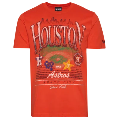 New Era Mens  Houston Astros Custom S/s T-shirt In Orange