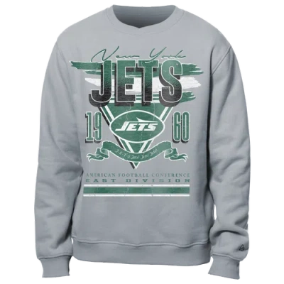New Era Mens  Jets Crew Sweatshirt In Grey/multi