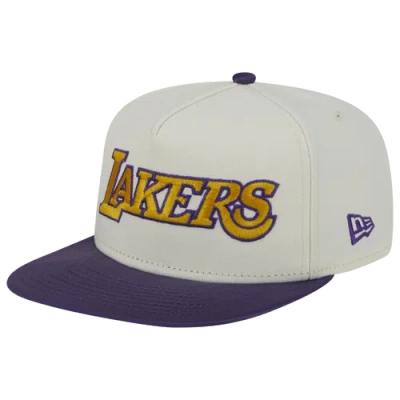 New Era Mens  Lakers A Frame Satin Snapback In Purple