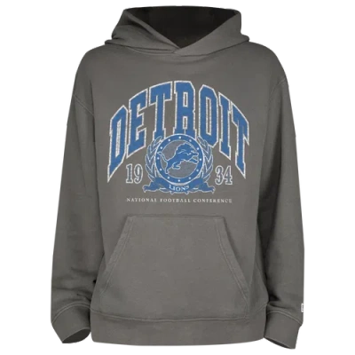 New Era Mens  Lions Fitted Pullover Hoodie In Grey/grey