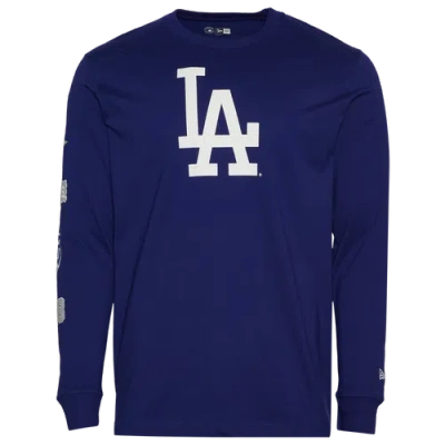 New Era Mens  Los Angeles Dodgers Custom L/s T-shirt In Blue